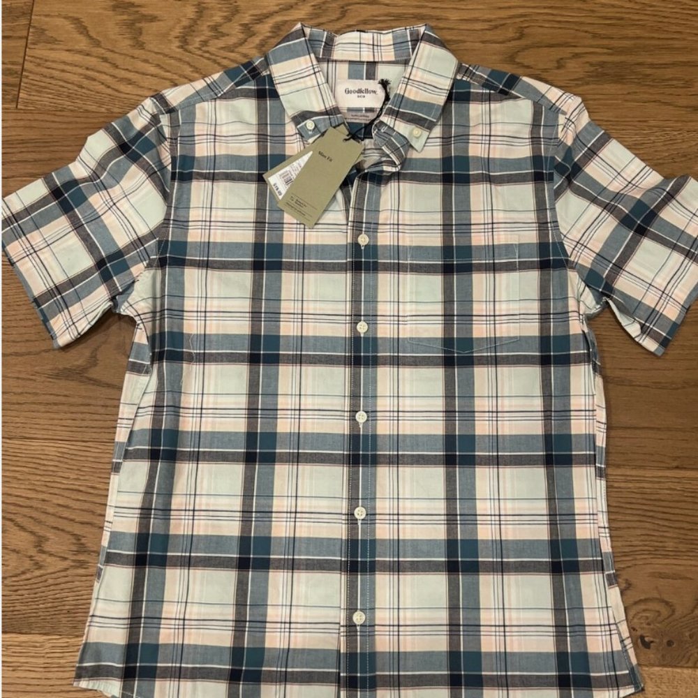 Unworn Goodfellow Slim Fit Flannel Short Sleeve